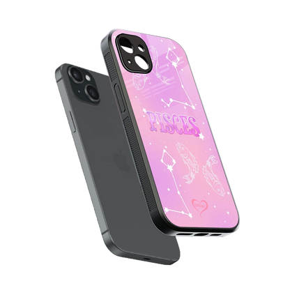 Pisces Aura sleek iphone 14 plus cover with tempered glass back and TPU edges