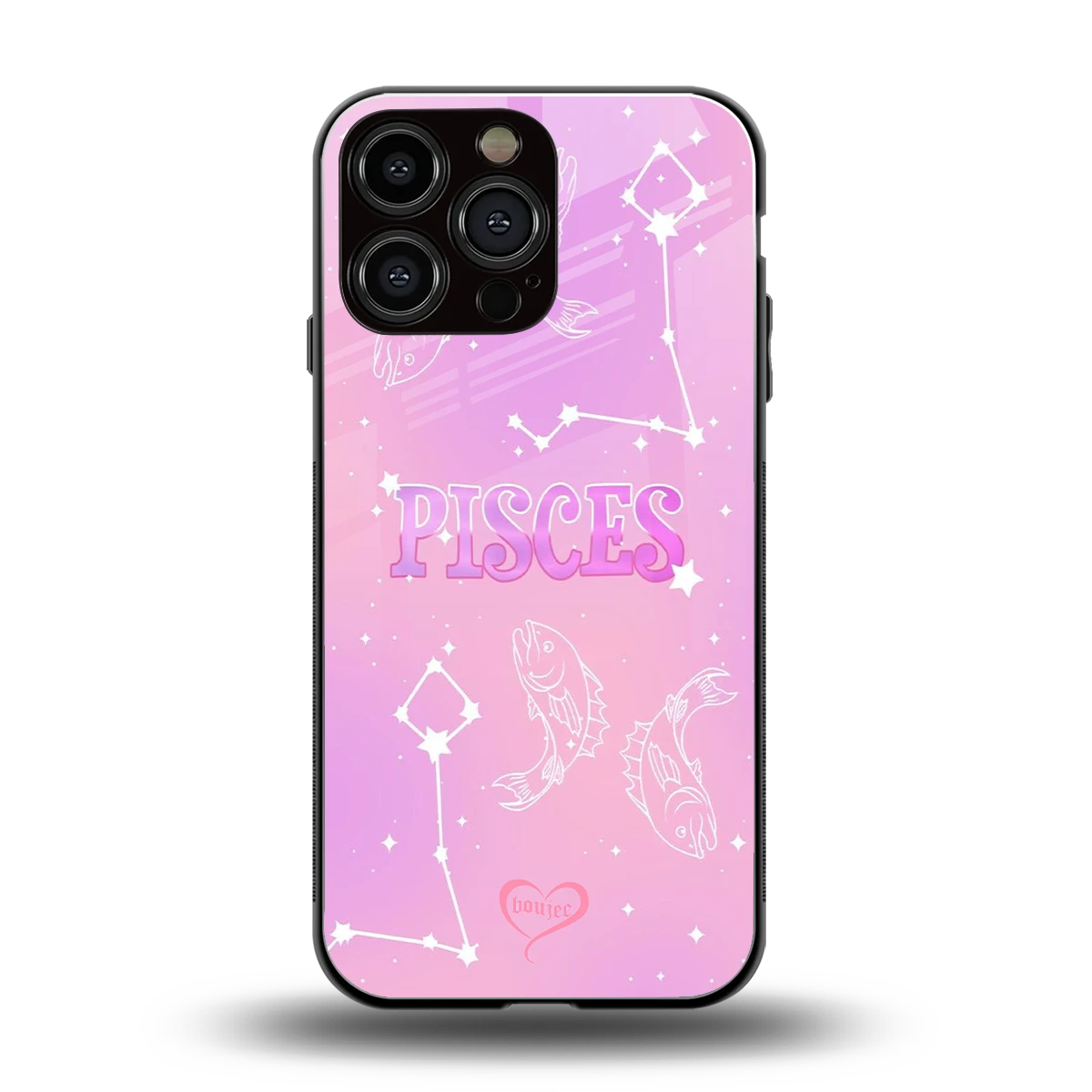 Pisces Aura back phone cover | glass case for iphone 15 pro max