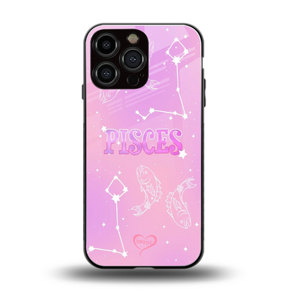 Pisces Aura back phone cover | glass case for iphone 15 pro max