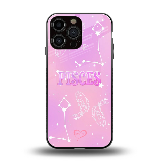 Pisces Aura back phone cover | glass case for iphone 15 pro max