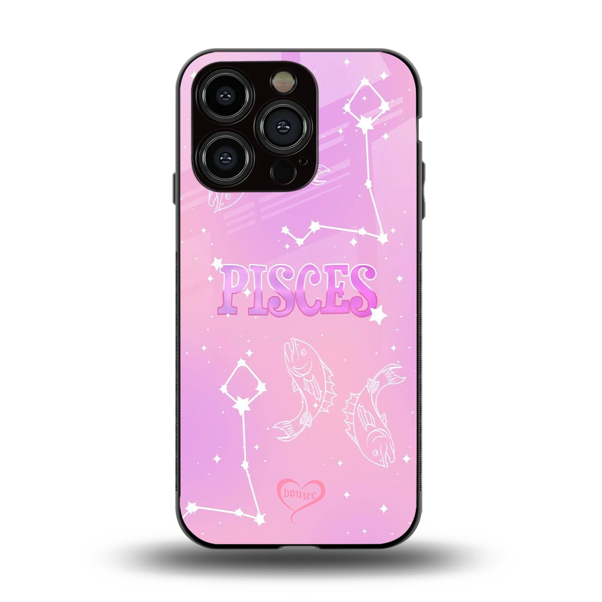 Pisces Aura back phone cover | glass case for iphone 15 pro