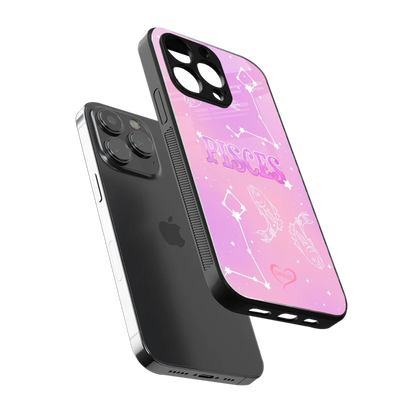 Pisces Aura sleek iphone 15 pro cover with tempered glass back and TPU edges