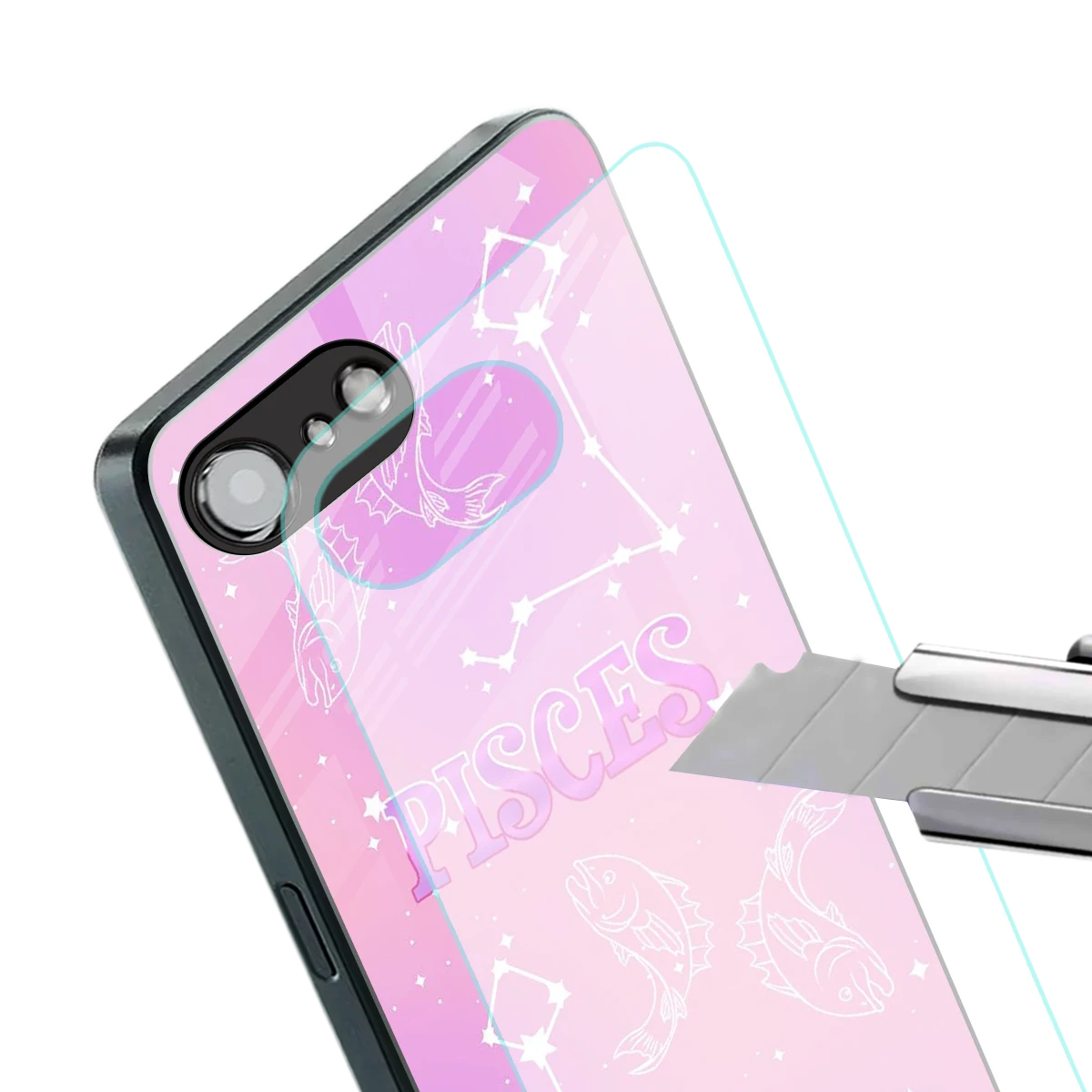 Pisces Aura stylish phone case for iphone 17e | glossy glass and slim fit