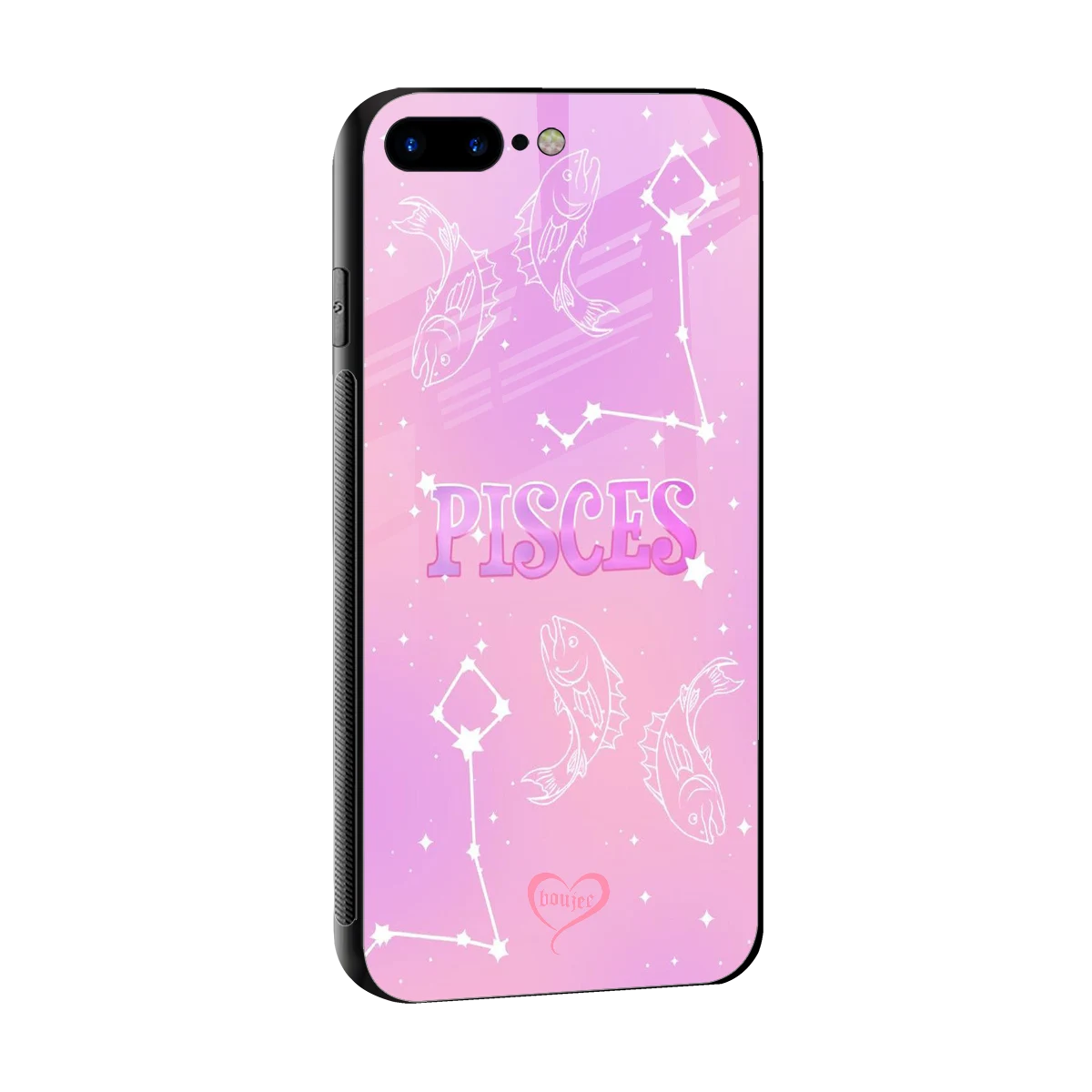 Pisces Aura sleek iphone 8 plus cover with tempered glass back and TPU edges
