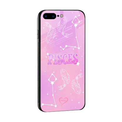 Pisces Aura sleek iphone 8 plus cover with tempered glass back and TPU edges