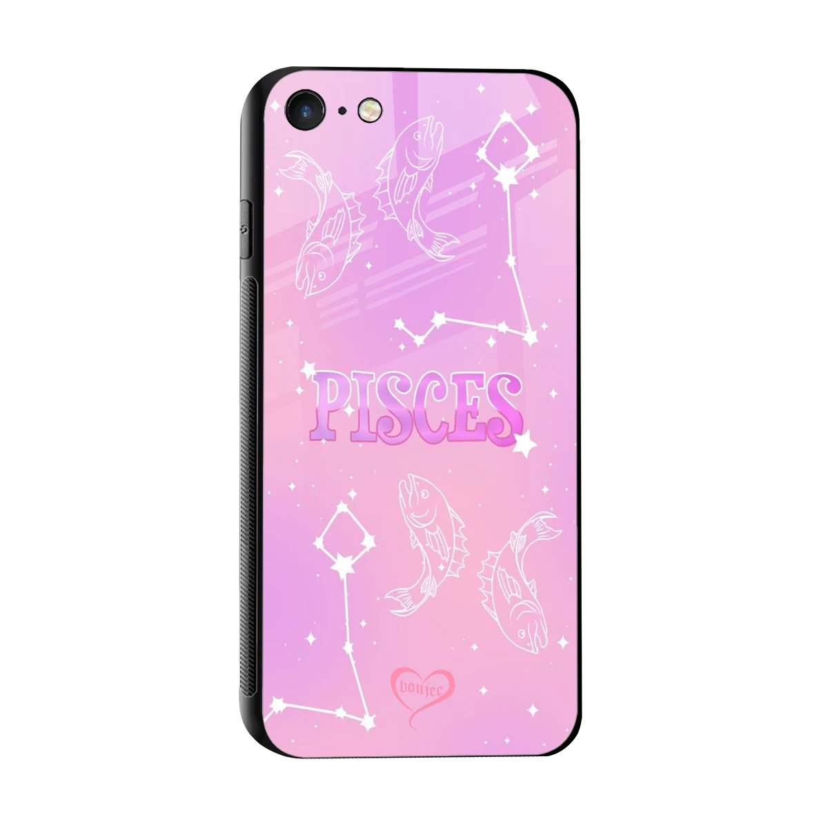 Pisces Aura sleek iphone 7 cover with tempered glass back and TPU edges