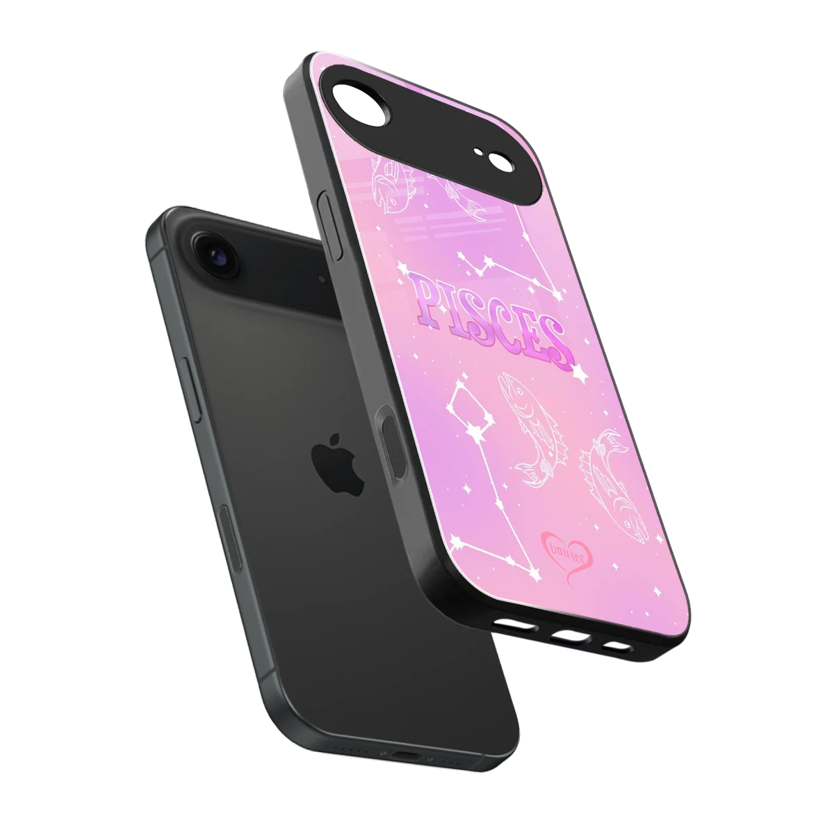 Pisces Aura sleek iphone air cover with tempered glass back and TPU edges