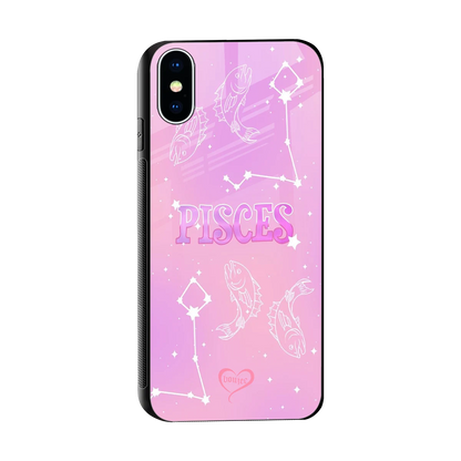 Pisces Aura sleek iphone xs cover with tempered glass back and TPU edges