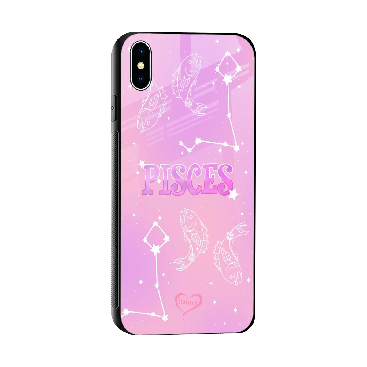 Pisces Aura sleek iphone xs max cover with tempered glass back and TPU edges