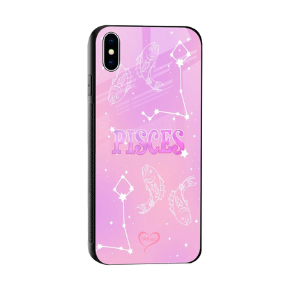 Pisces Aura sleek iphone xs max cover with tempered glass back and TPU edges