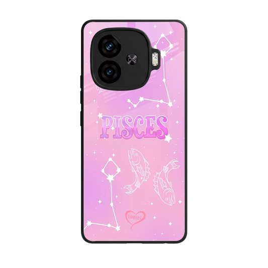Pisces Aura back phone cover | glass case for iqoo neo 10r 5g