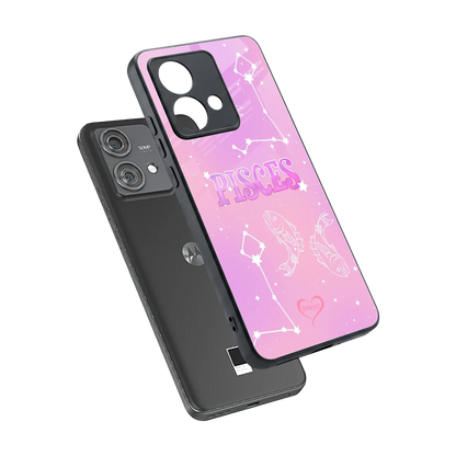 Pisces Aura sleek motorola edge 40 neo 5g cover with tempered glass back and TPU edges