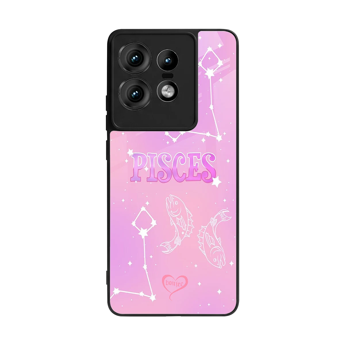 Pisces Aura back phone cover | glass case for motorola edge 50 pro