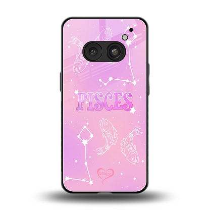 Pisces Aura back phone cover | glass case for nothing phone 2a plus