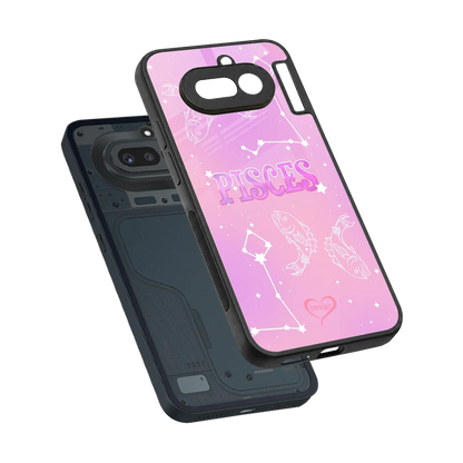 Pisces Aura sleek nothing phone 4a cover with tempered glass back and TPU edges