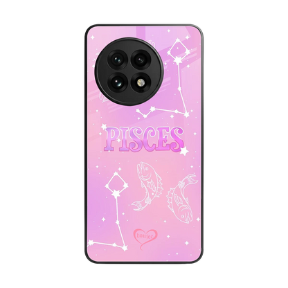 Pisces Aura back phone cover | glass case for oneplus 13r