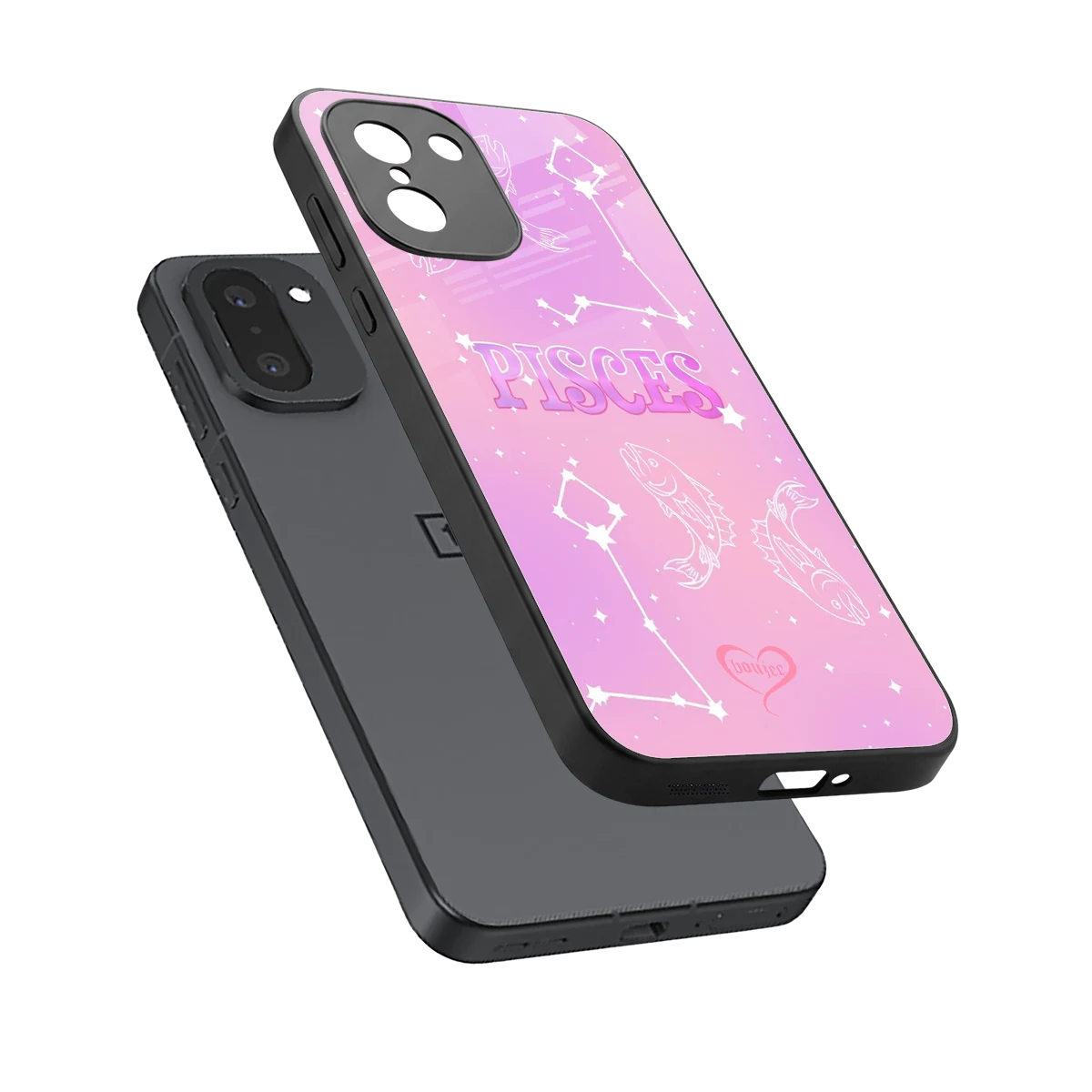 Pisces Aura sleek oneplus 15r cover with tempered glass back and TPU edges