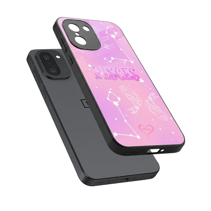 Pisces Aura sleek oneplus 15r cover with tempered glass back and TPU edges