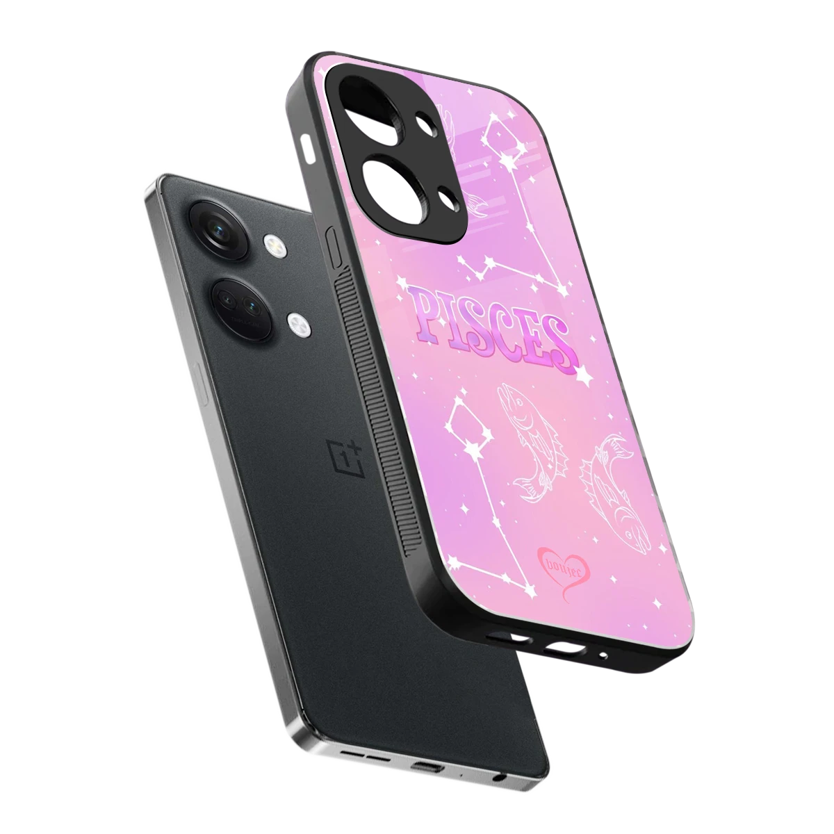 Pisces Aura sleek oneplus nord 3 cover with tempered glass back and TPU edges