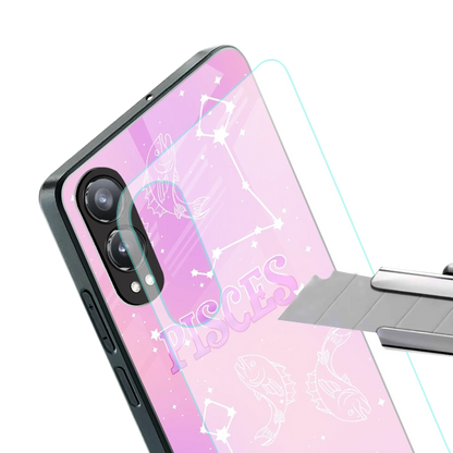 Pisces Aura stylish phone case for oneplus nord ce 4 lite | glossy glass and slim fit