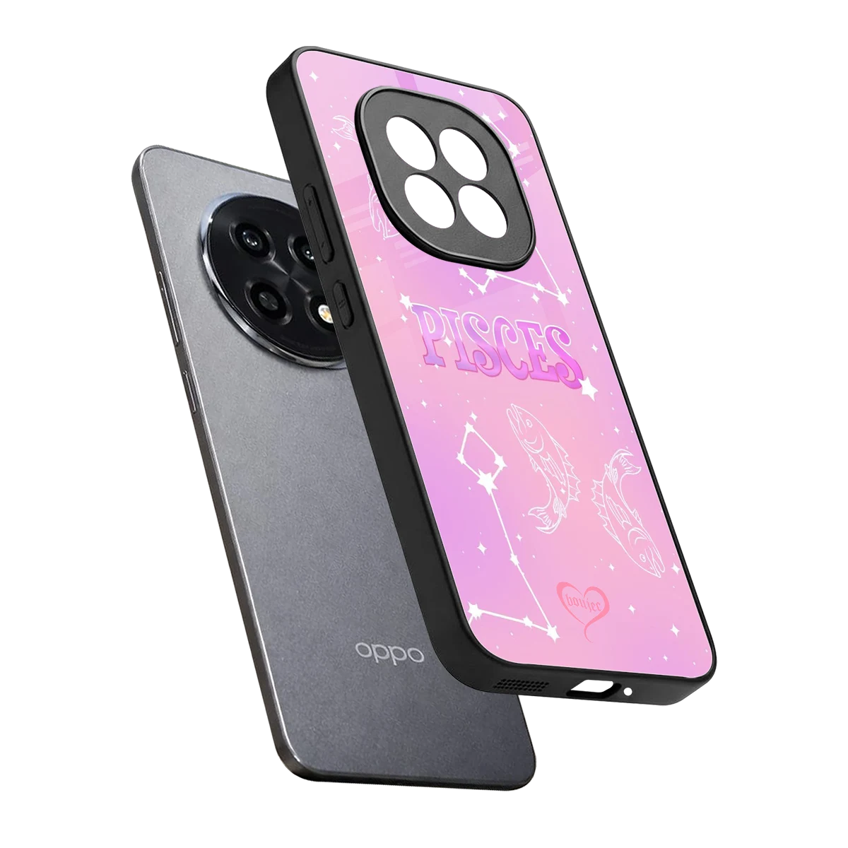 Pisces Aura sleek oppo f29 pro 5g cover with tempered glass back and TPU edges