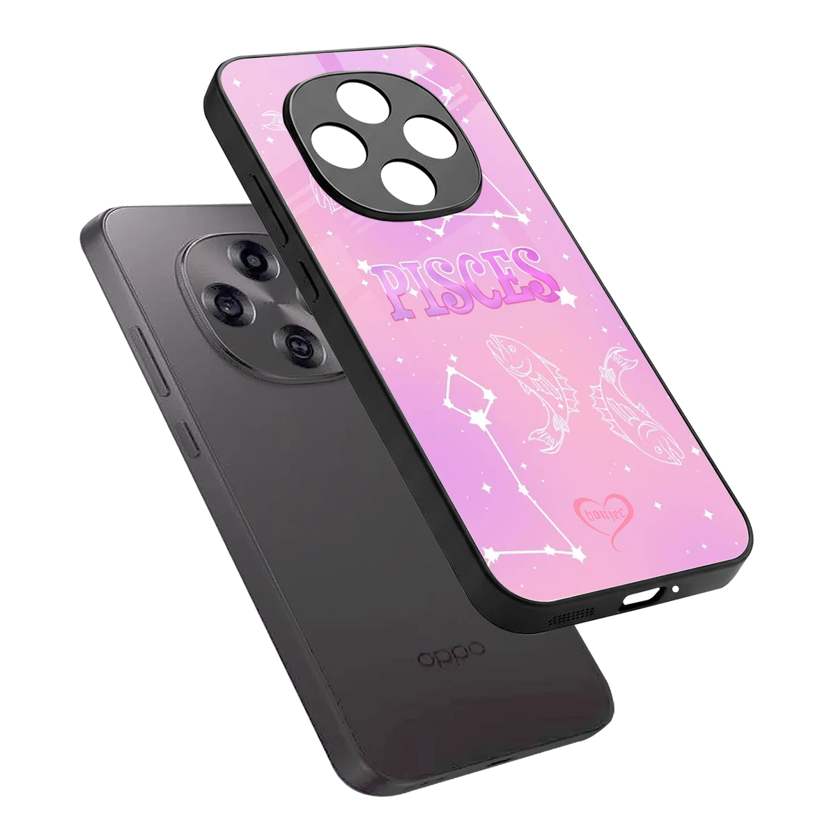 Pisces Aura sleek oppo f31 pro 5g cover with tempered glass back and TPU edges