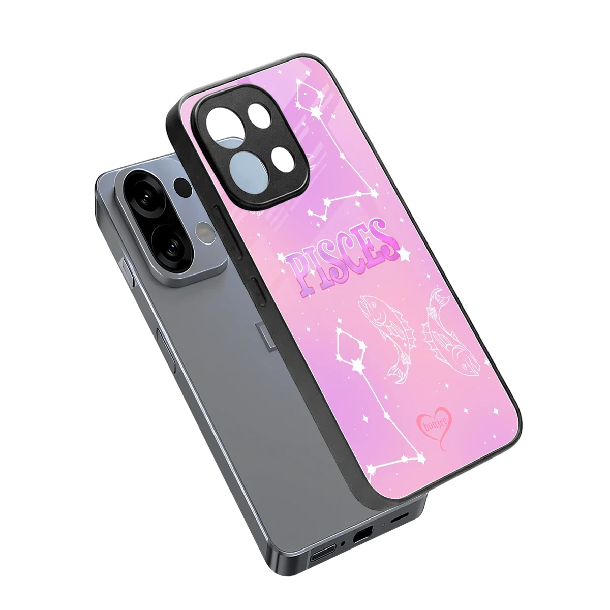 Pisces Aura sleek oppo k13 5g cover with tempered glass back and TPU edges