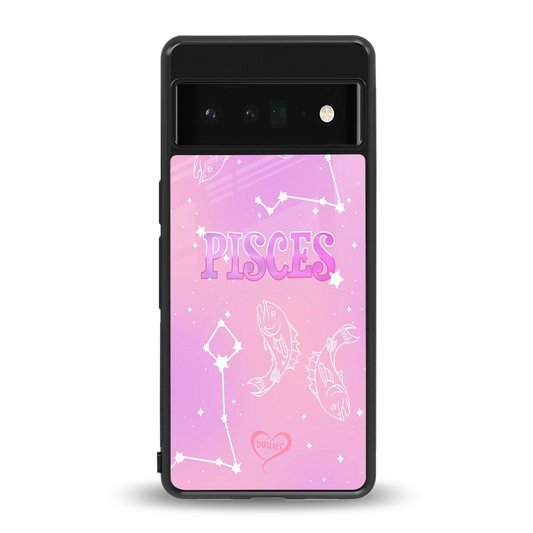 Pisces Aura back phone cover | glass case for google pixel 6 pro