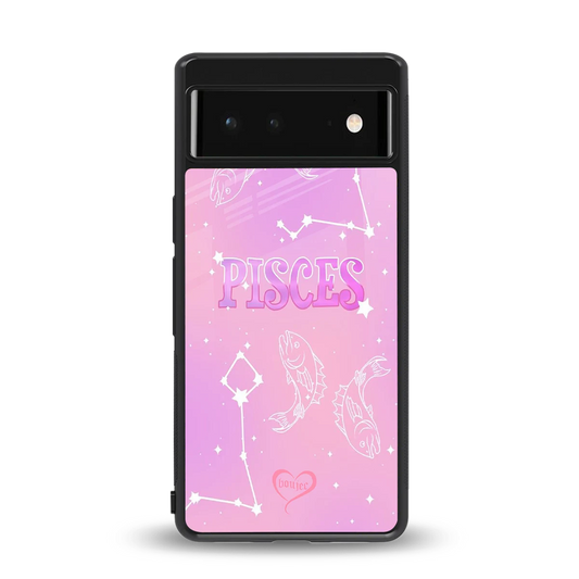Pisces Aura back phone cover | glass case for google pixel 6a