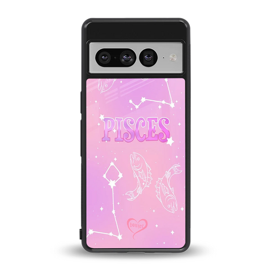 Pisces Aura back phone cover | glass case for google pixel 7 pro