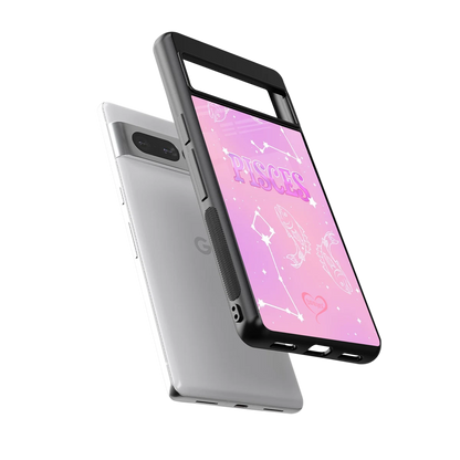 Pisces Aura sleek google pixel 7 pro cover with tempered glass back and TPU edges