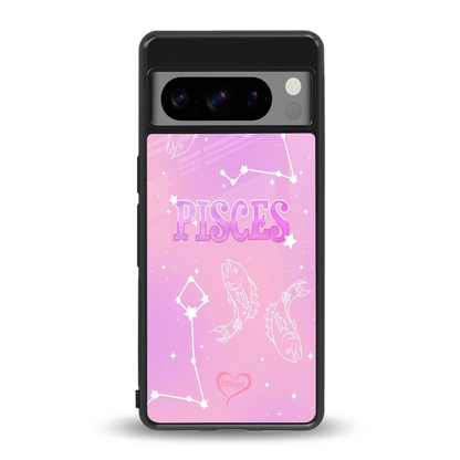 Pisces Aura back phone cover | glass case for google pixel 8 pro