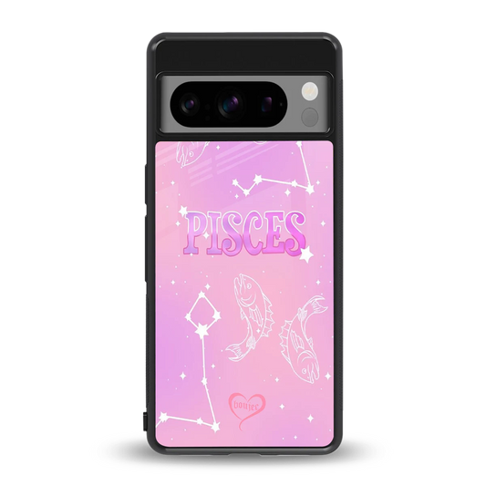 Pisces Aura back phone cover | glass case for google pixel 8 pro