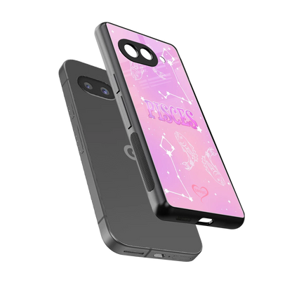 Pisces Aura sleek google pixel 9a cover with tempered glass back and TPU edges