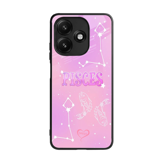 Pisces Aura back phone cover | glass case for redmi 12 5g
