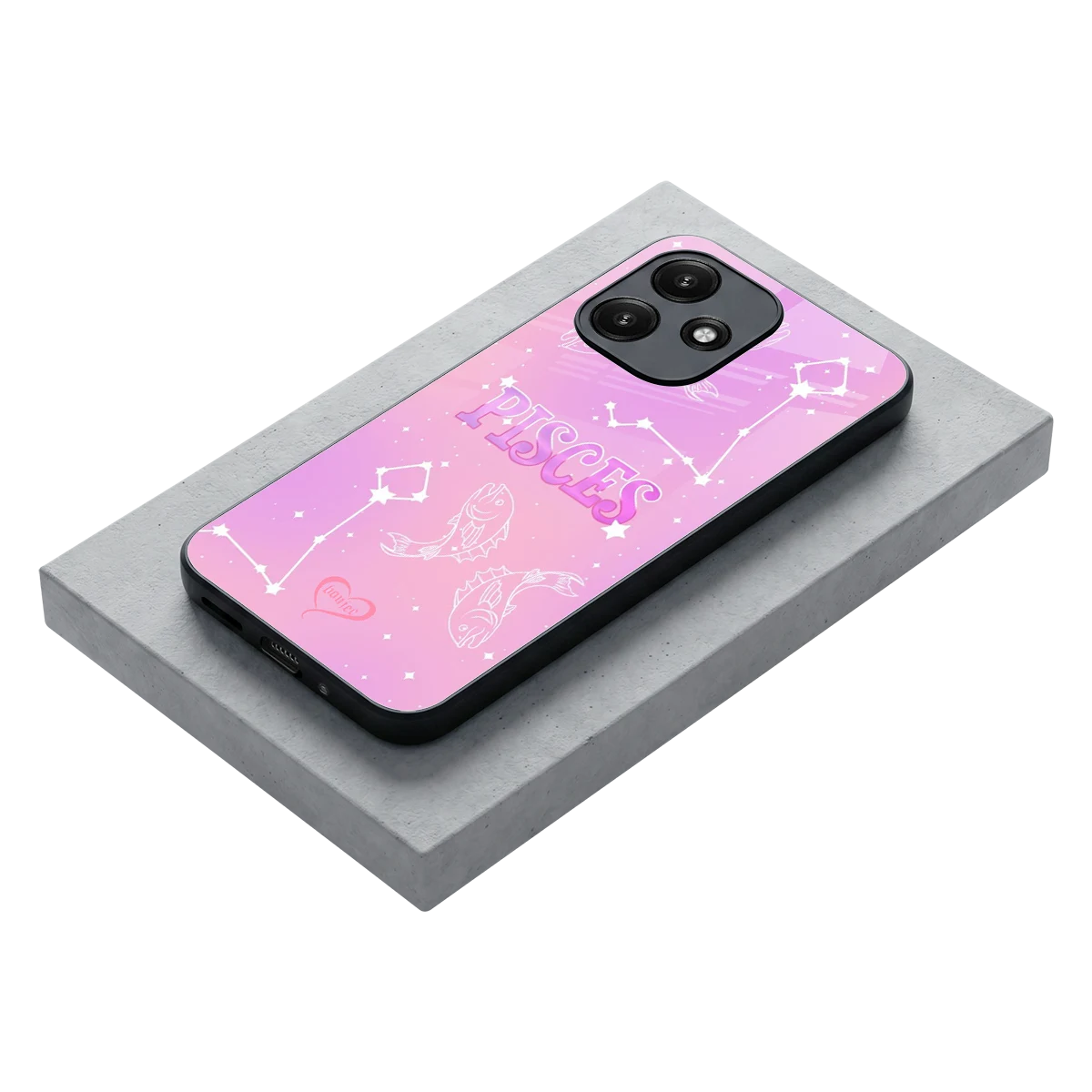 Pisces Aura stylish phone case for redmi 12 5g | glossy glass and slim fit