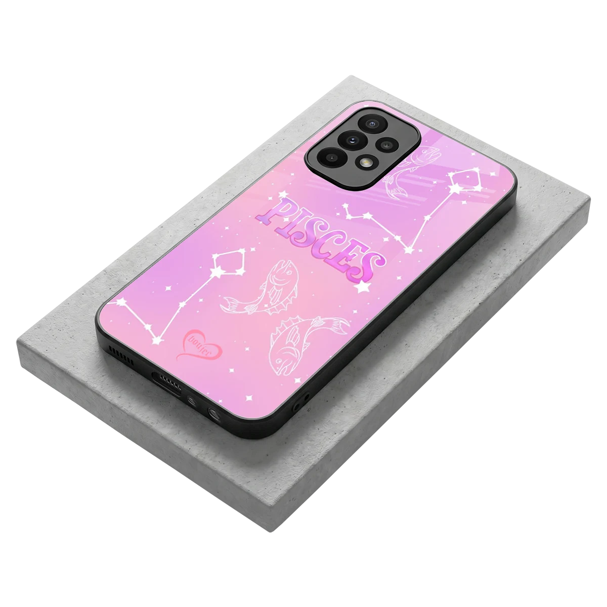 Pisces Aura stylish phone case for samsung galaxy a23 | glossy glass and slim fit