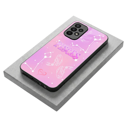 Pisces Aura stylish phone case for samsung galaxy a23 | glossy glass and slim fit
