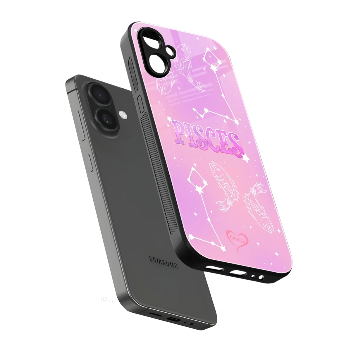 Pisces Aura sleek samsung galaxy a06 5g cover with tempered glass back and TPU edges