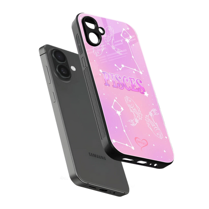 Pisces Aura sleek samsung galaxy a06 5g cover with tempered glass back and TPU edges