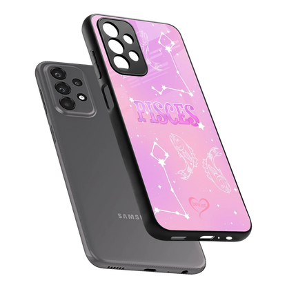 Pisces Aura sleek samsung galaxy a23 cover with tempered glass back and TPU edges