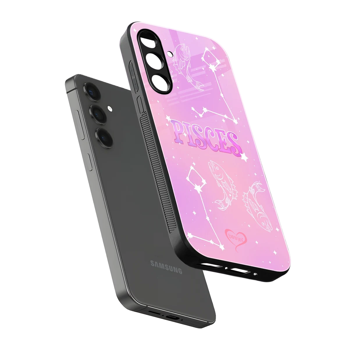 Pisces Aura sleek samsung galaxy a14 5g cover with tempered glass back and TPU edges