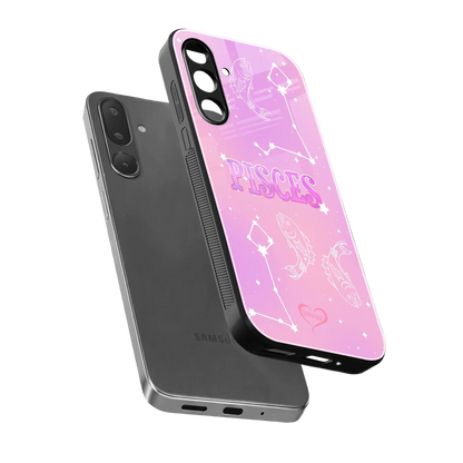Pisces Aura sleek samsung galaxy m36 5g cover with tempered glass back and TPU edges