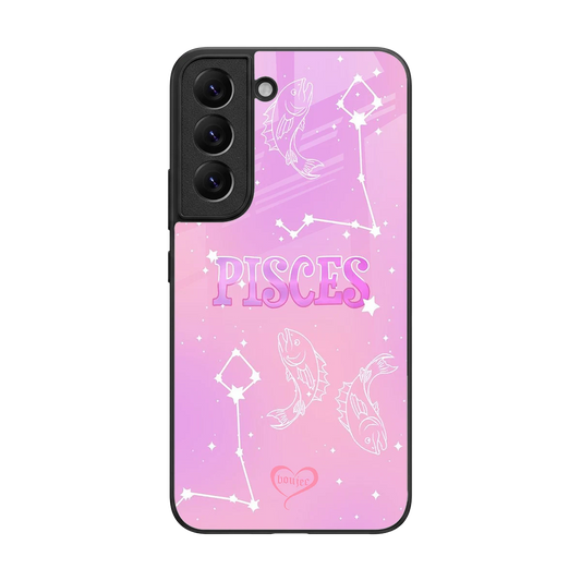 Pisces Aura back phone cover | glass case for samsung galaxy s22