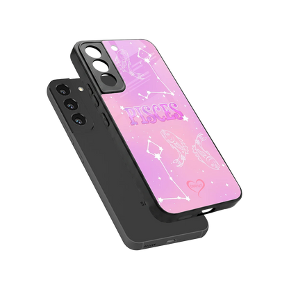 Pisces Aura sleek samsung galaxy s22 cover with tempered glass back and TPU edges