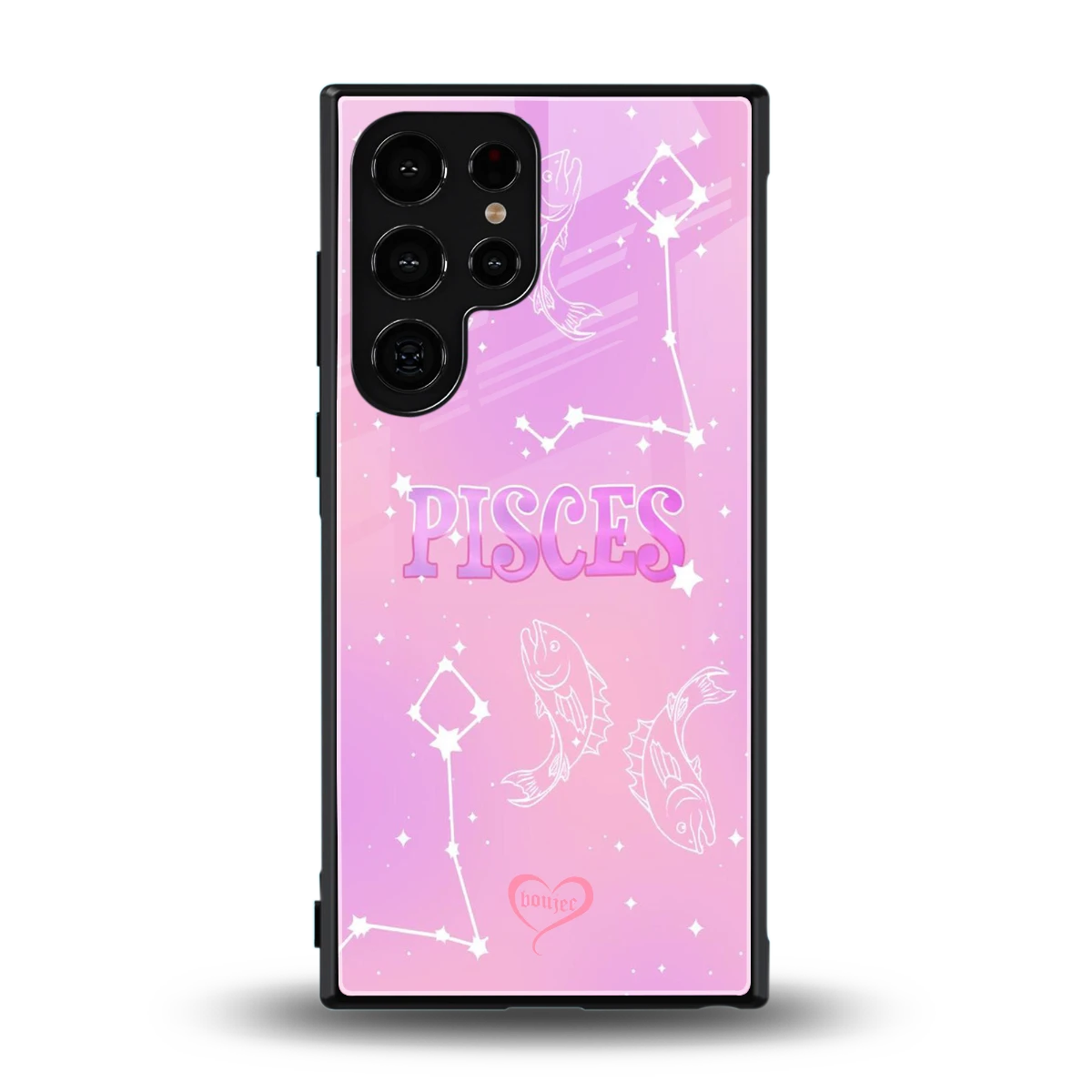 Pisces Aura back phone cover | glass case for samsung galaxy s24 ultra