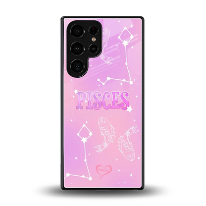 Pisces Aura back phone cover | glass case for samsung galaxy s25 ultra