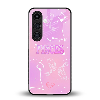 Pisces Aura back phone cover | glass case for samsung galaxy s24