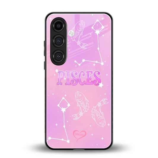 Pisces Aura back phone cover | glass case for samsung galaxy s24