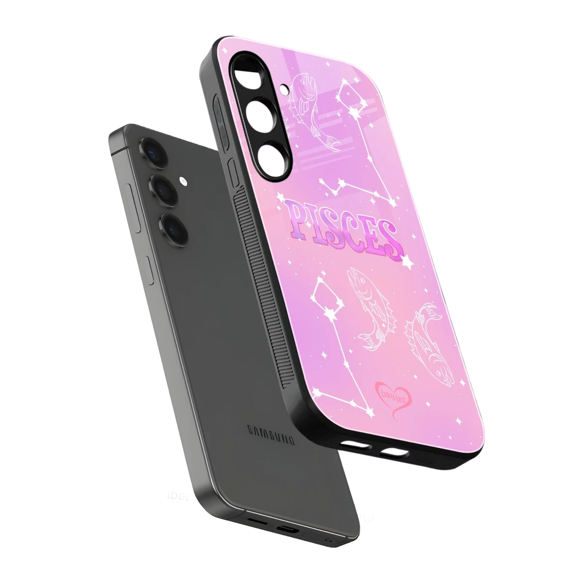 Pisces Aura sleek samsung galaxy s24 plus cover with tempered glass back and TPU edges